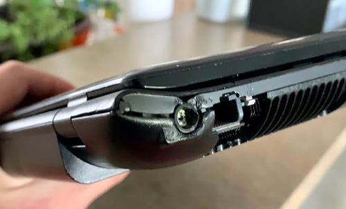 Laptop charger port